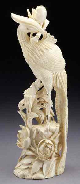 Appraisal: Chinese carved ivory phoenix International buyers should note that several