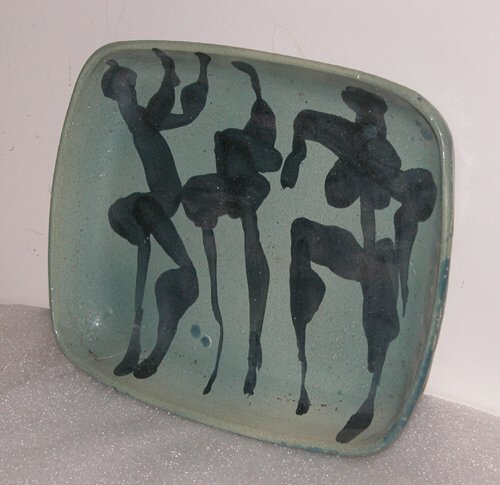 Appraisal: Platter after Picasso Stoneware on Stoneware Caplan Jerry x x