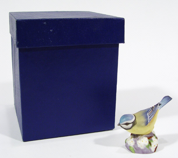 Appraisal: Royal Worcester bone china bluetit with hand painted decoration and