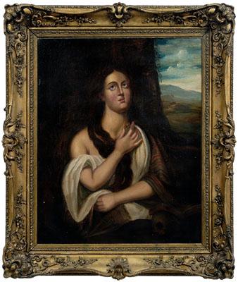 Appraisal: th century American painting The Penitent Magdalene possibly after an