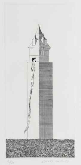 Appraisal: David Hockney b The Tower Had One Window T etching