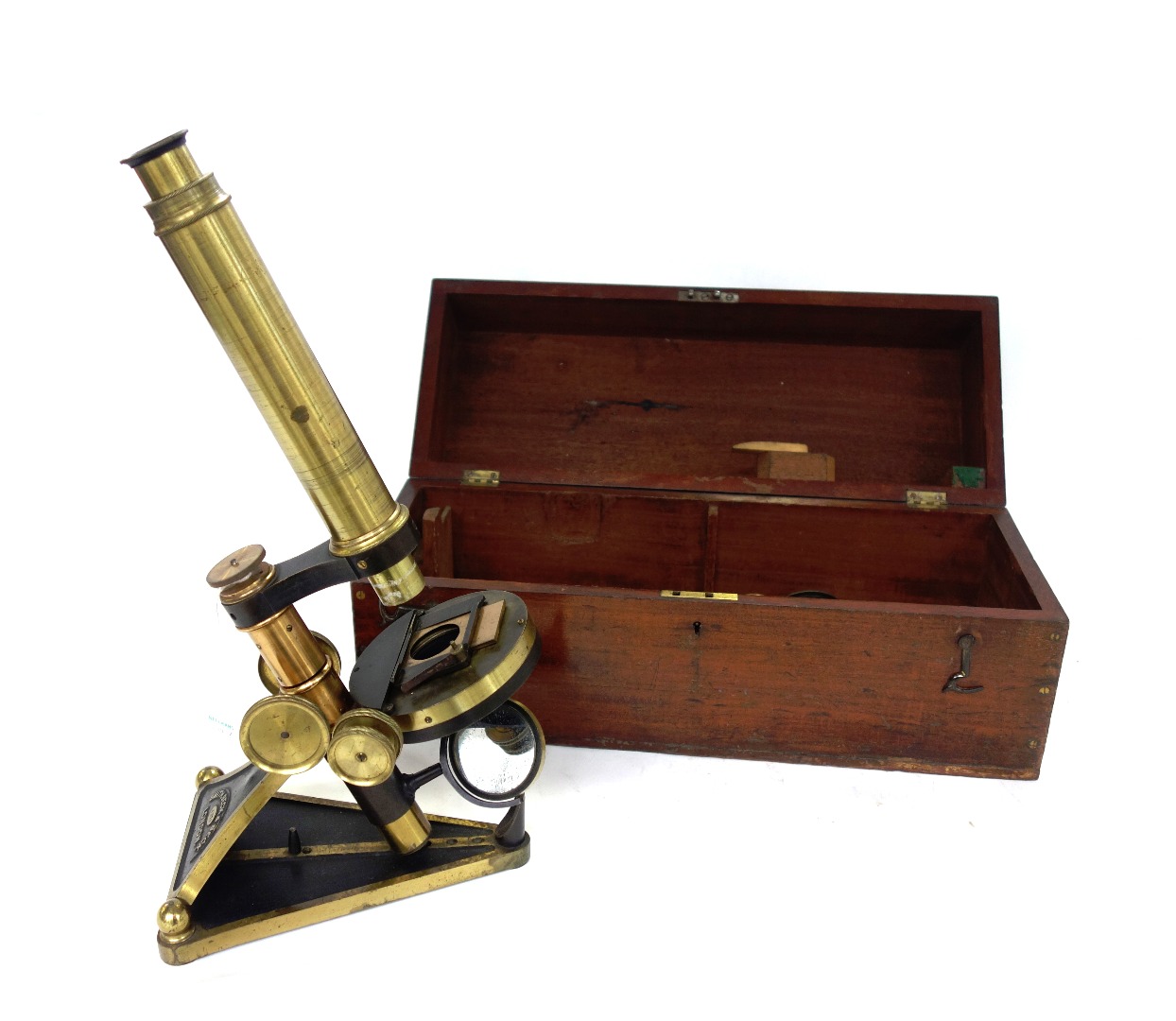 Appraisal: A Smith Beck Beck gilt and ebonised brass microscope th