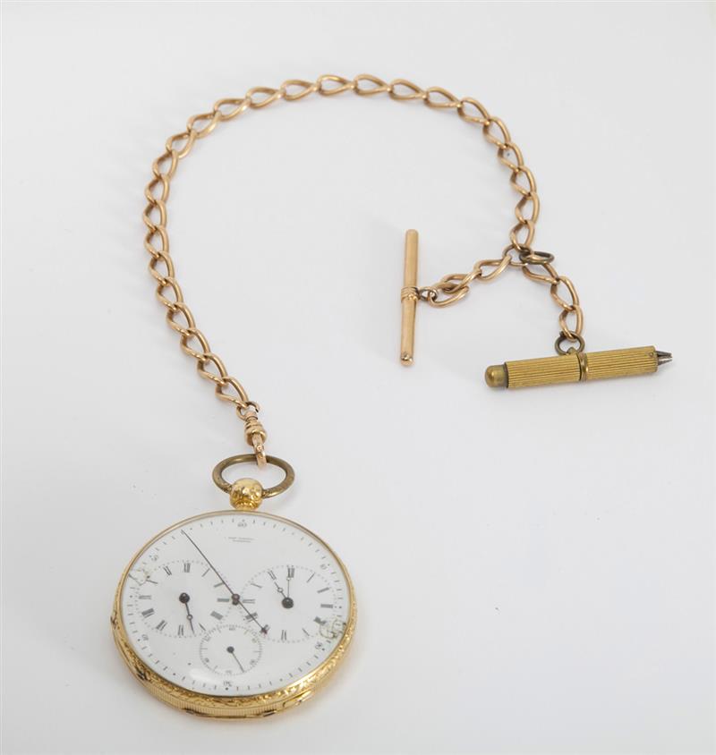 Appraisal: ROB RASKELL LIVERPOOL K GOLD POCKET WATCH jewel independent second's