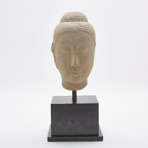 Appraisal: A Sandstone Head of Buddha Thailand Ayutthaya Circa th Century