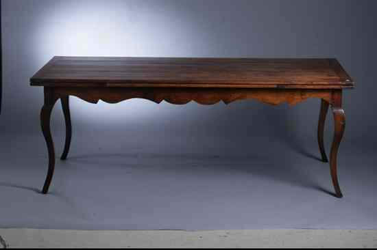 Appraisal: LOUIS XV PROVINCIAL STYLE FRUITWOOD DRAWLEAF DINING TABLE th century