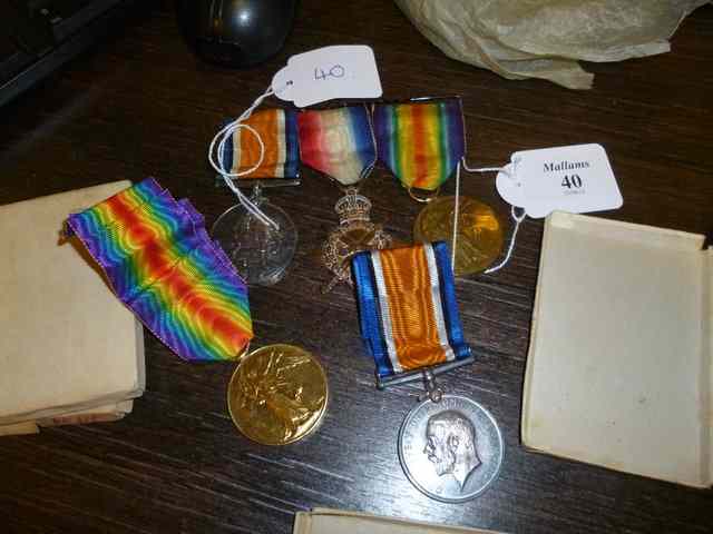 Appraisal: A GROUP OF WORLD WAR I MEDALS awarded to Sargent