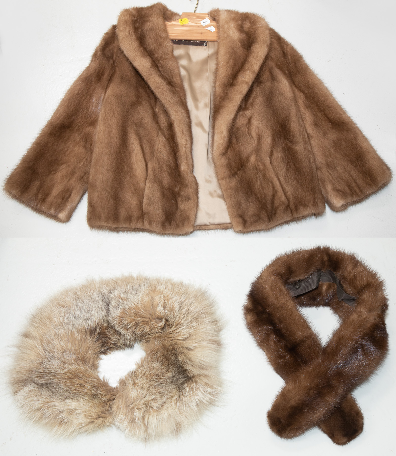 Appraisal: KAUFMANNS WASTE LENGTH FUR COAT With two fur collars