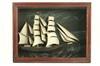 Appraisal: DIORAMA - Circa shadowbox diorama of the three masted sailing