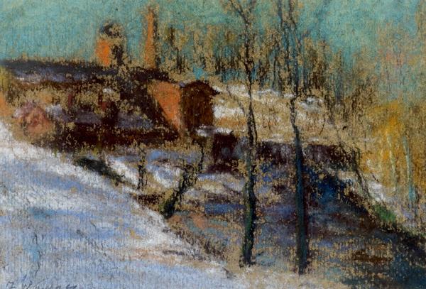 Appraisal: FREDERICK R WAGNER American - Addingham Mills pastel on paper