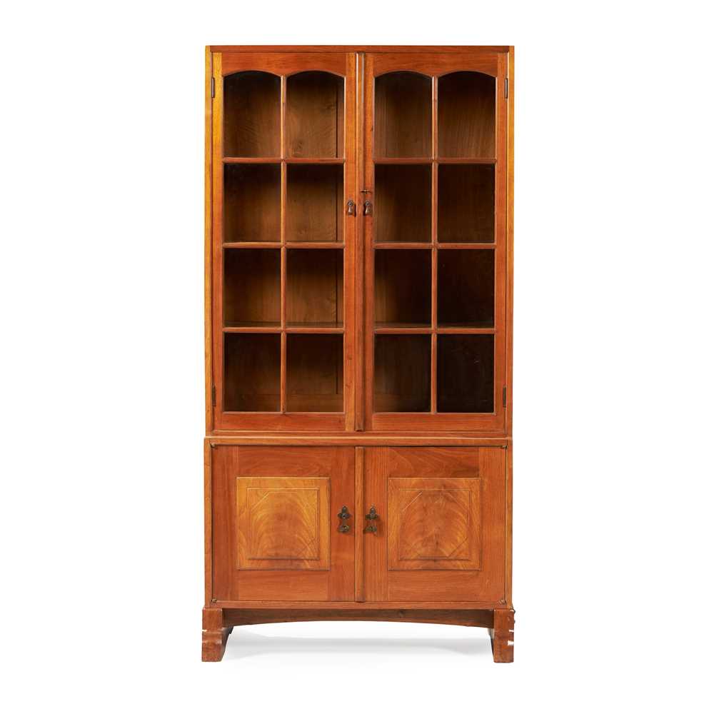 Appraisal: PETER WAALS - CABINET BOOKCASE CIRCA walnut with glazed doors