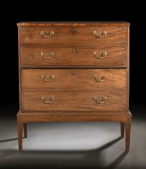 Appraisal: George III Mahogany Butler's Chest-on-Stand fourth quarter th century the