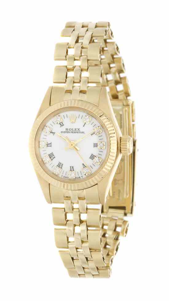 Appraisal: A Karat Yellow Gold Ref Oyster Perpetual Wristwatch Rolex Circa