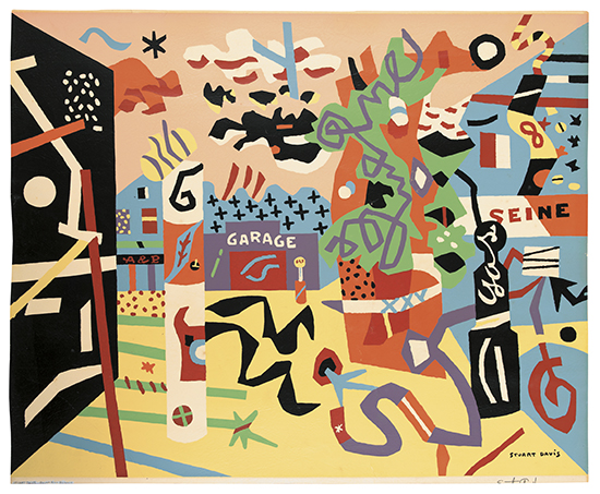 Appraisal: STUART DAVIS after Report from Rockport Color screenprint circa x