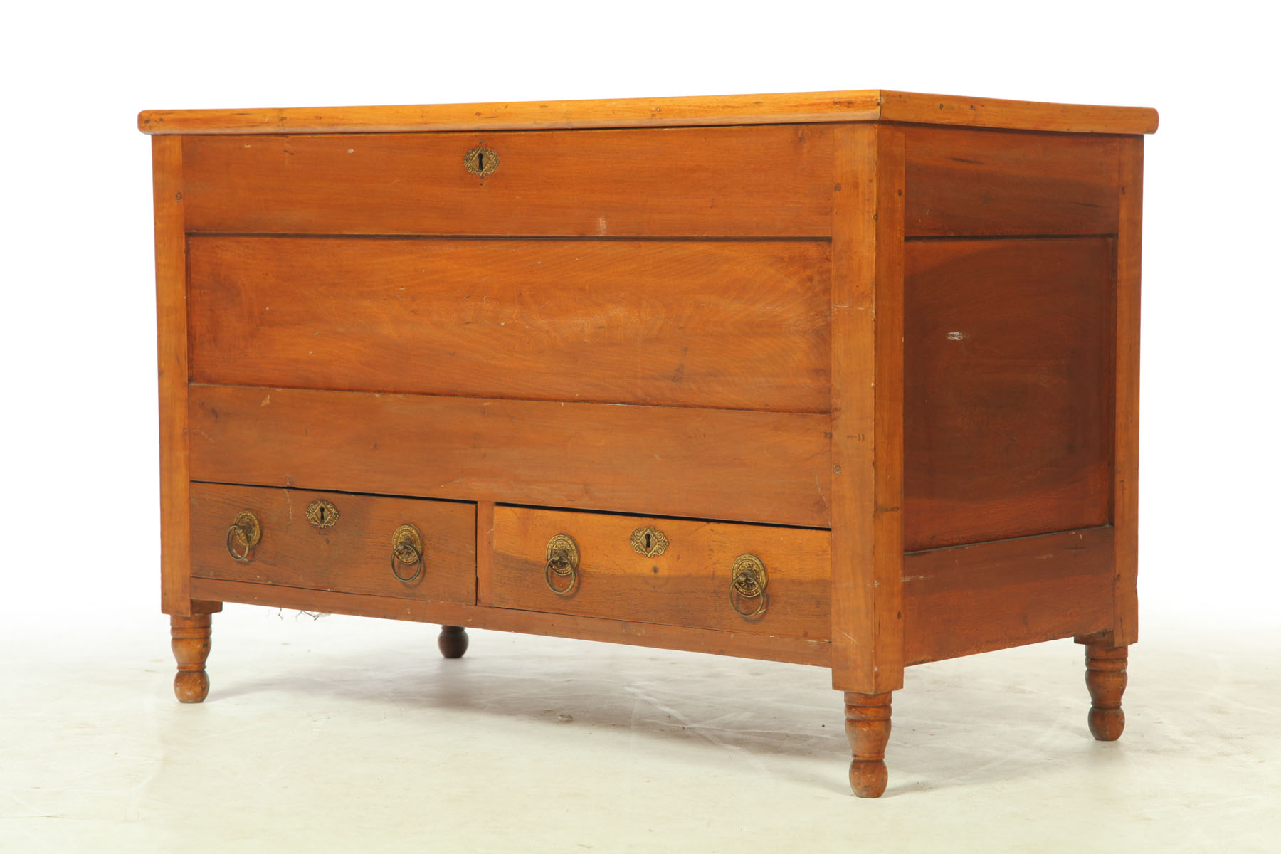 Appraisal: BLANKET CHEST American mid th century poplar Paneled chest with