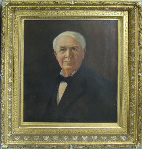 Appraisal: Print of Thomas Edison housed in an ornate th c