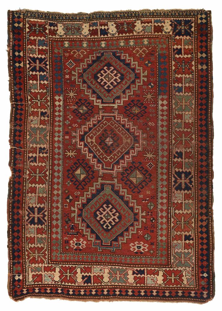 Appraisal: Kazak Rug Persian early th century three central medallions with