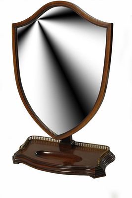 Appraisal: A late Victorian mahogany dressing table mirror with stringing with