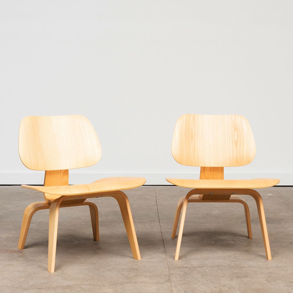 Appraisal: Pair of Eames Molded Plywood Lounge Chairs for Herman Miller