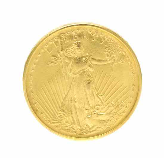 Appraisal: A US Gold St Gaudens Coin with Concealed Watch Cartier