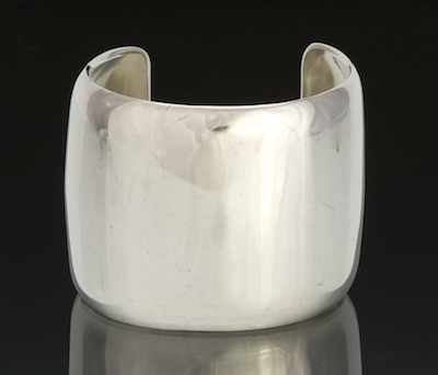 Appraisal: Sterling Silver Cuff Bracelet Signed RH Sterling silver cuff bracelet