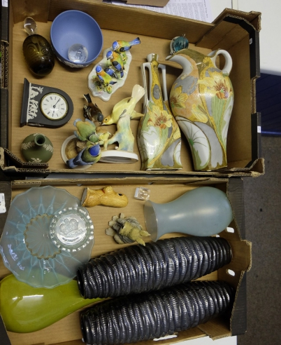 Appraisal: A collection of pottery and glassware including Wedgwood jasper ware