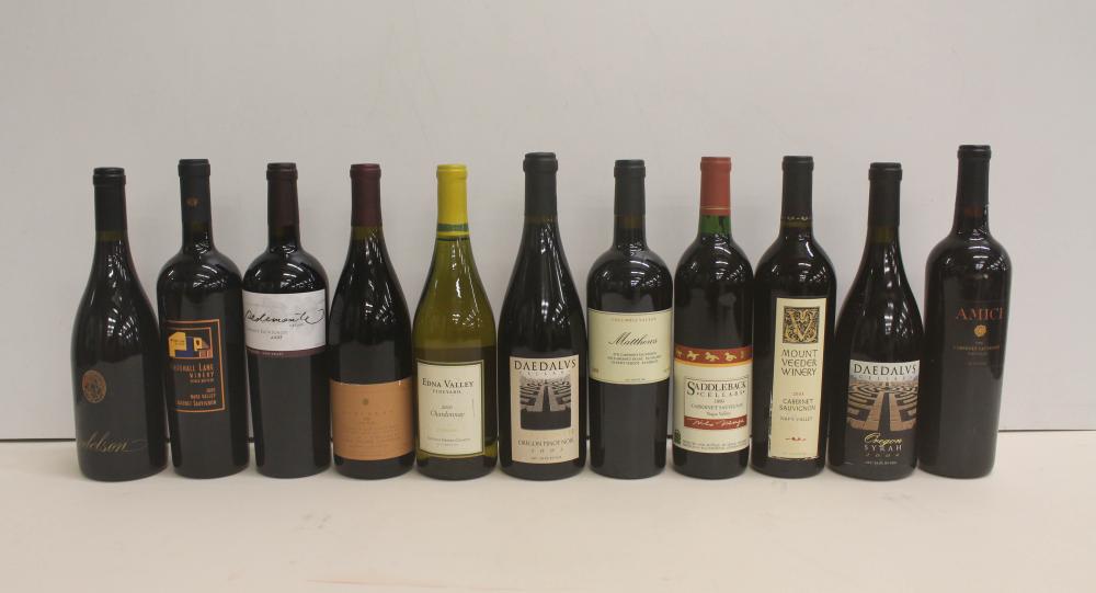 Appraisal: VINTAGE WEST COAST WINES GROUP bottles Amici Cellars Cabernet Sauvignon