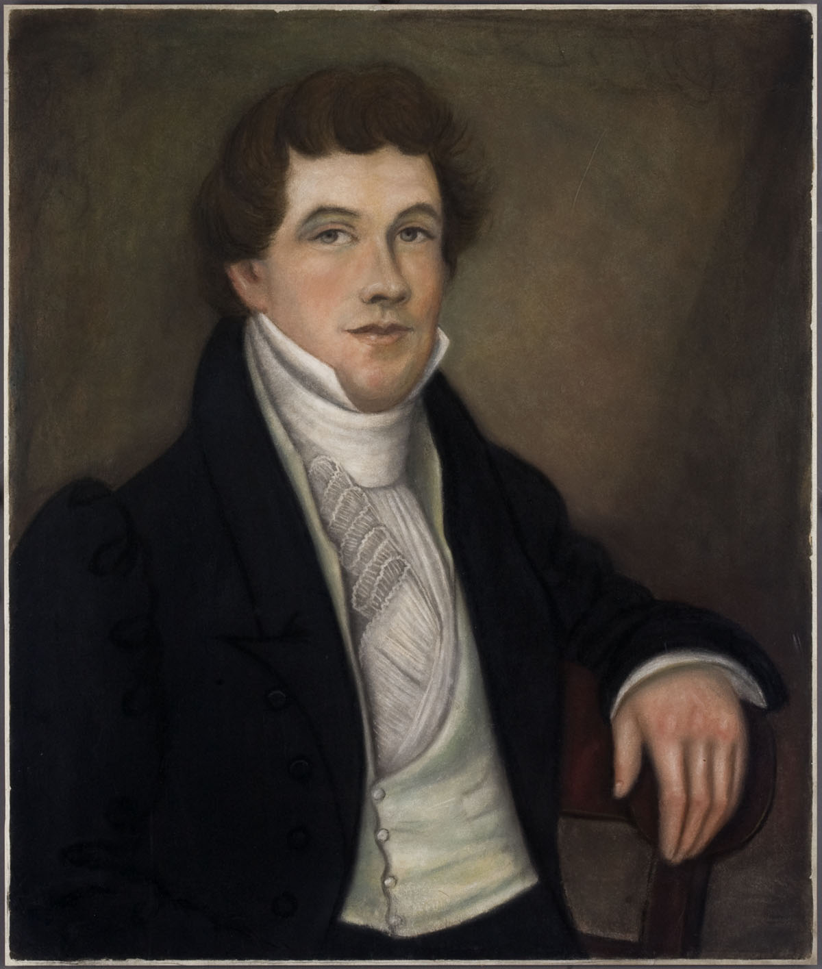 Appraisal: AMERICAN PASTEL PORTRAIT OF A GENTLEMAN According to tradition the