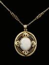 Appraisal: PENDANT - Antique K yellow gold pendant and chain with