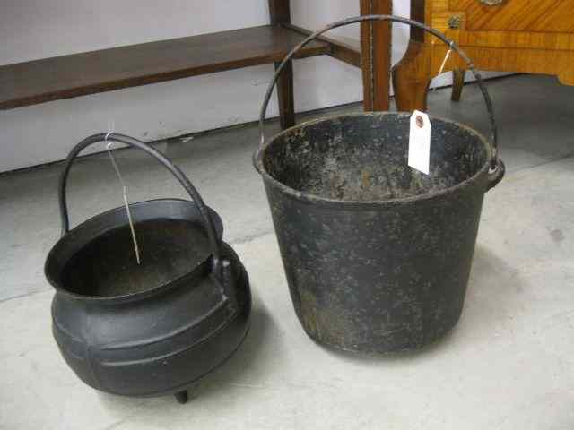 Appraisal: Cast Iron Pot Pail '' ''