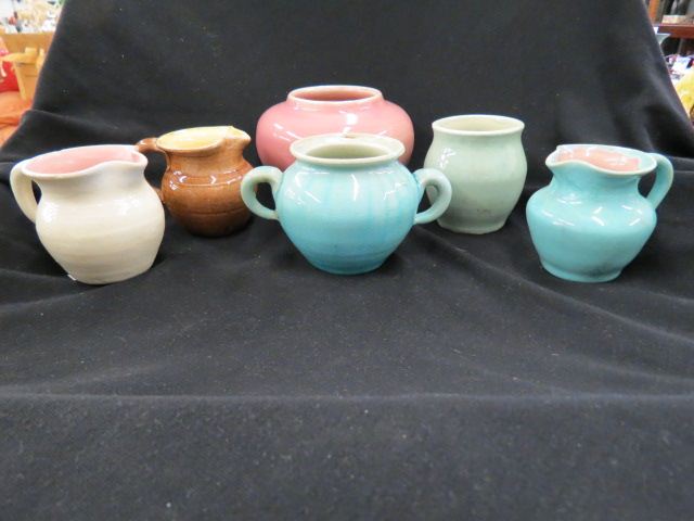 Appraisal: pcs Pisgah Forest Pottery creamers vase more mostly 's nice