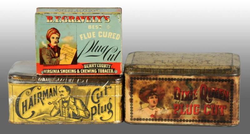 Appraisal: Lot of Tobacco Tins Description Includes Dixie Queen paper label