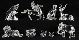 Appraisal: lot of Swarovski crystal animal figurines including a Pegasus elephant