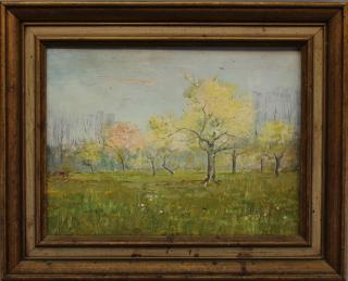 Appraisal: Sidney Wright Curtis - Spring Landscape Oil on board Unsigned