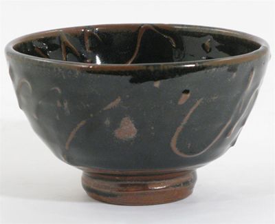 Appraisal: Takeshi Yasuda b a stoneware bowl covered in a tenmoku