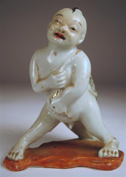 Appraisal: Chinese porcelain boy-form incense holder early th century