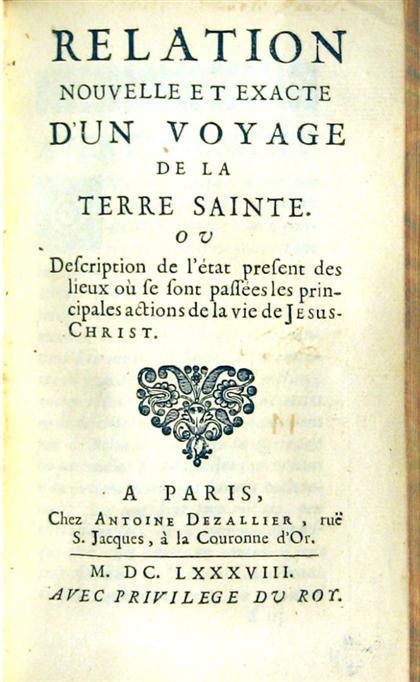 Appraisal: vol La Verque Tressan Pierre Relation Nouvelle et Exacte d'un