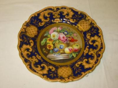 Appraisal: A JOHN RIDGWAY PORCELAIN PLATE painted with flowers in a