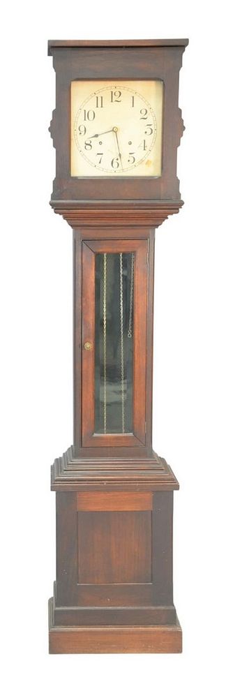 Appraisal: Mahogany Tall Case Clock with weights and pendulum Mahogany Tall