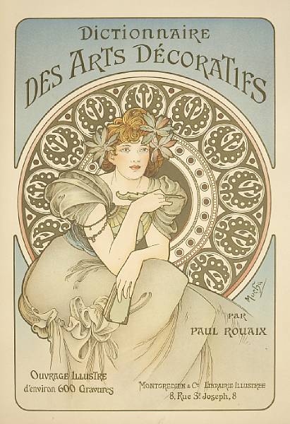 Appraisal: Alphonse Mucha Czech - Dictionnaire des Arts D coratifs c