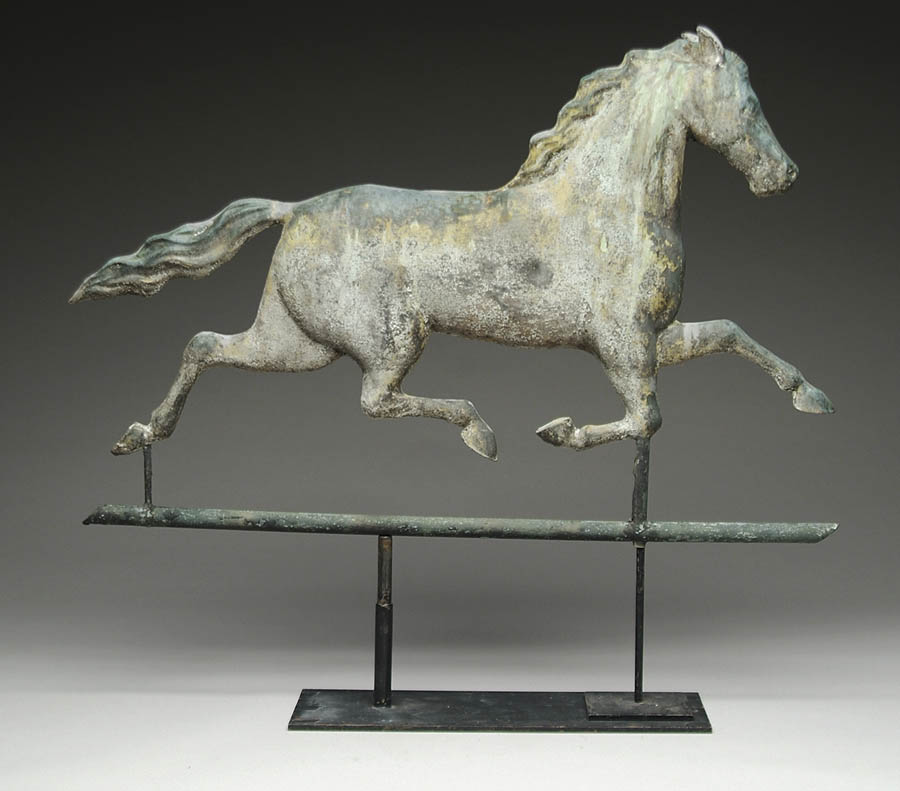 Appraisal: FINE RUNNING HORSE WEATHERVANE ATTRIBUTED TO HARRIS CO Running horse