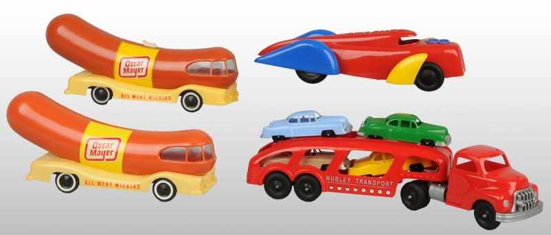 Appraisal: Lot of Plastic Vehicle Toys Description American Includes friction Speed