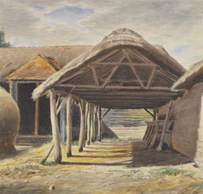 Appraisal: Gideon Matthew Fidler - Two views of Lush's Barn Teffont