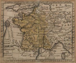 Appraisal: Anslem Desing MAP OF FRANCE by Anselm Desing - hand