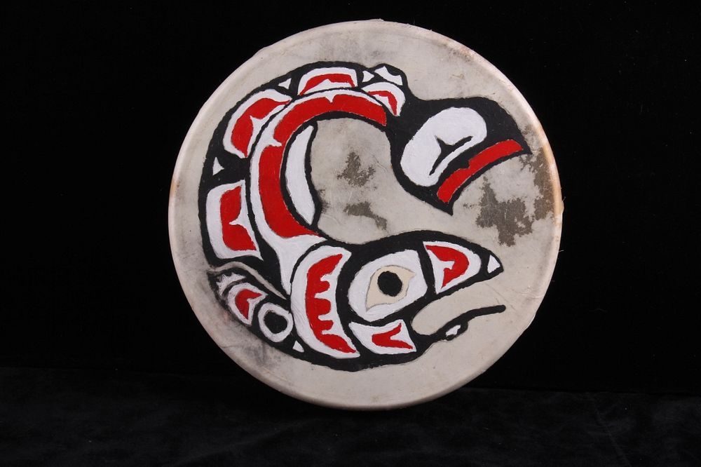 Appraisal: Pacific Northwest Native Salmon Drum For your consideration is this