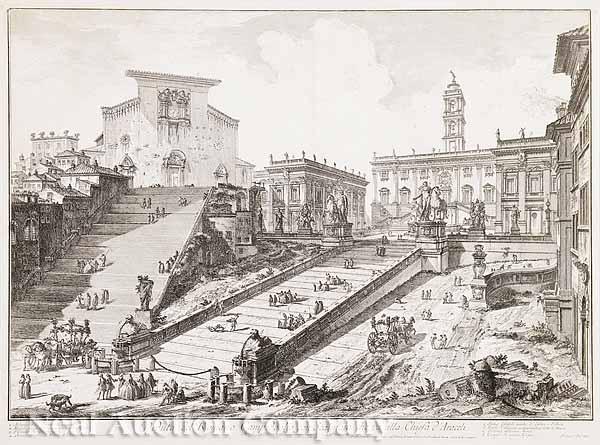 Appraisal: After Giovanni Battista Piranesi Italian - Veduta del Romano Campidoglio