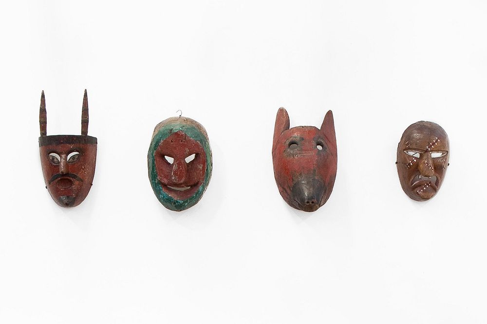 Appraisal: Mexico Group of Four Dance Masks th Century Mexico Group