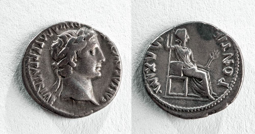 Appraisal: Rare Roman Augustus Silver Denarius - g First Time At