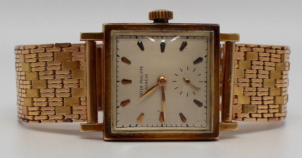 Appraisal: JEWELRY Men's Vintage kt Gold Patek Philippe Watch Vintage Men's