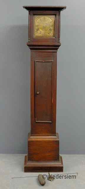 Appraisal: Scottish oak tall case clock th c with a square