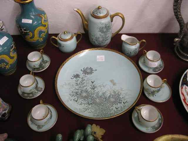 Appraisal: Japanese Eggshell Porcelain Tea Set includes teapot tray creamer sugar